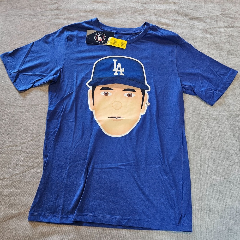 Los Angeles LA Dodgers Youth T-Shirt Emoji Ohtani #17 Size XL (18/20) NWT